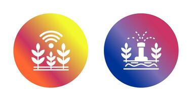 Wheat and Sprinkler Icon vector