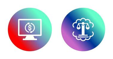 Demonstrator and Justice Scale Icon vector