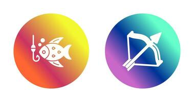 Bow and Fishing Icon vector