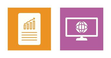 datos archivos y clima global icono vector