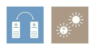 virus and network files  Icon vector