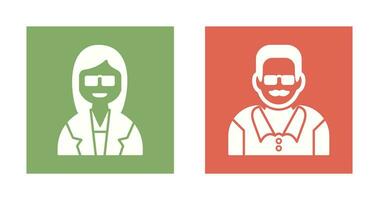 Female Professor and Male Professor Icon vector