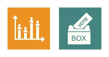 Giing Vote and Candidate and Graph Icon vector