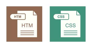 HTM and CSS Icon vector