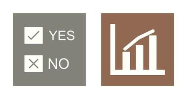 Yes No Option and Statistics Icon vector