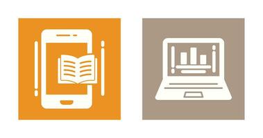 E Book and Presentation Icon vector