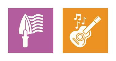 Trowel and Guitar Icon vector