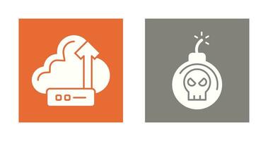 Cloud and Bomb Icon vector