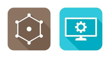 nodes and network setting  Icon vector