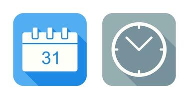 calendar and clock Icon vector