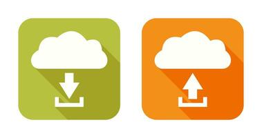 descargar desde nube subir a nube icono vector