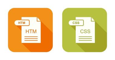 HTM and CSS Icon vector