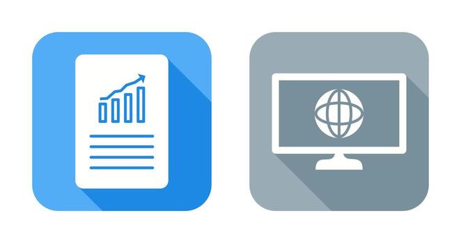 data files and weather global Icon vector