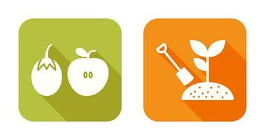 Fruits and Vegetables and Plantation Icon vector