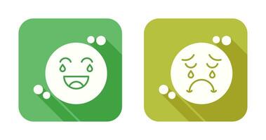 Loughing and Unhappy Icon vector