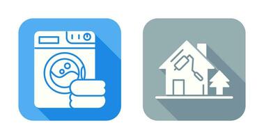Washing Machine and Home Repair Icon vector