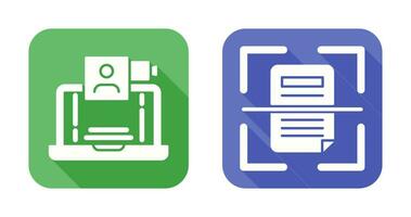 Video Call and Scan Icon vector