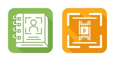 Directory and Video Icon vector