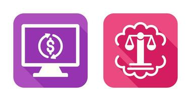 Demonstrator and Justice Scale Icon vector