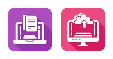 Document and Upload Icon vector