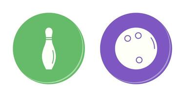 bowling pin and bowling ball Icon vector