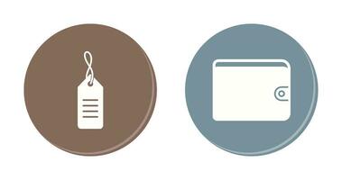 sale tag and wallet  Icon vector