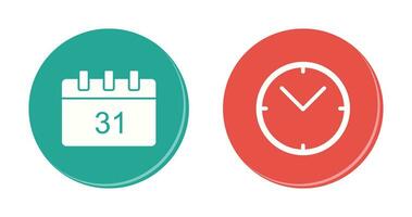 calendar and clock Icon vector