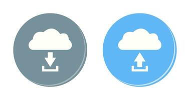 download from cloud upload to cloud  Icon vector