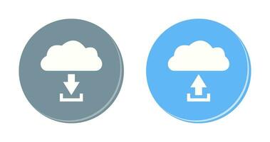 descargar desde nube subir a nube icono vector