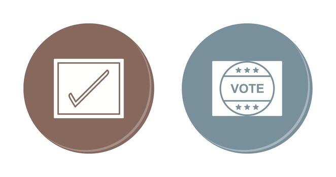 Checkbox and Vote Sticker Icon vector