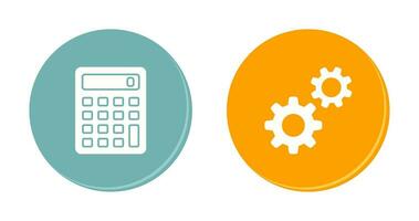 Calculator and Setting Icon vector