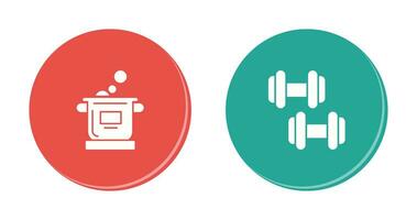 Cooking and Exercise Icon vector