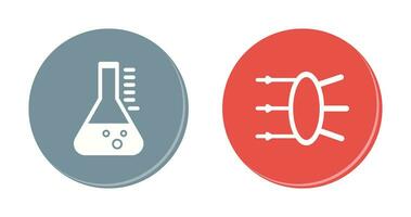 Refraction and beaker Icon vector