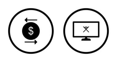 transaction and disconnected network  Icon vector