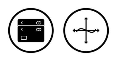 multiple cards and graph  Icon vector
