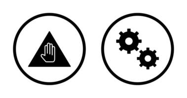 configurations and warning Icon vector