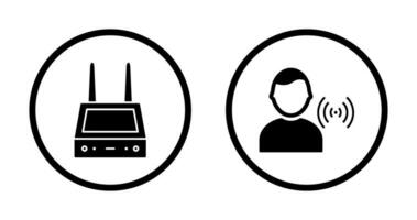 router and signal  Icon vector