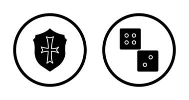 Dice and Shield Icon vector