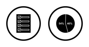Filling Ballot Paper and diagram Icon vector