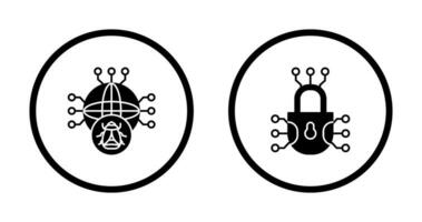 Global Malware and Cyber defence Icon vector