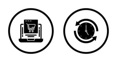 Add to Cart and Run time Icon vector