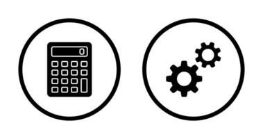 Calculator and Setting Icon vector