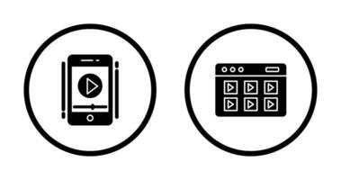 Smartphone and Online Course Icon vector