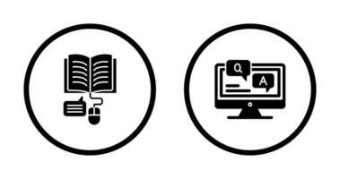 Online Learning and Faq Icon vector