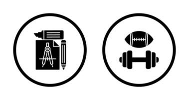 Study Tools and Sport Faculty Icon vector