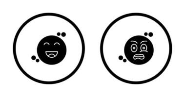 Happiness and Grimacing Icon vector