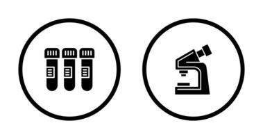 Test Tube and Microscope Icon vector