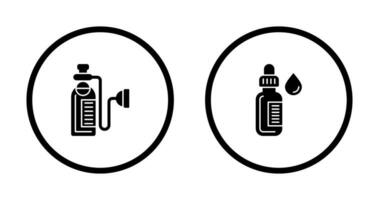 Oxygen and Dropper Icon vector