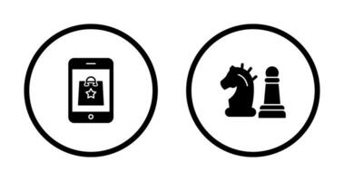 Online Shopping and Chess Piece Icon vector