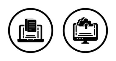 Document and Upload Icon vector